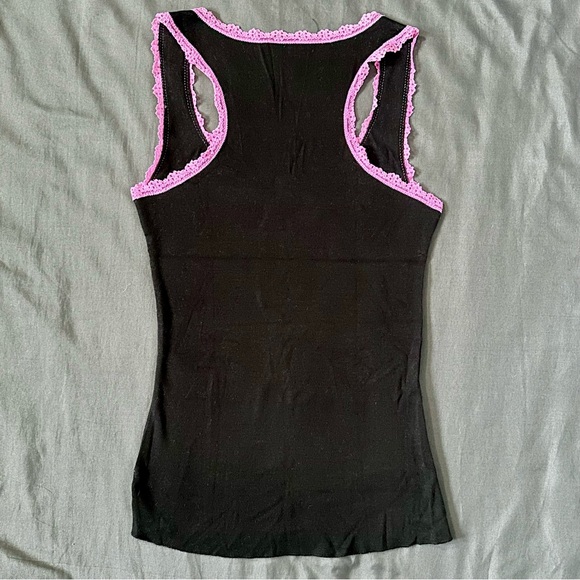 Misfits Vintage Tank Top Y2K Band Tee Punk Rock Black Pink Lace Detail
VTG RARE - Picture 5 of 5